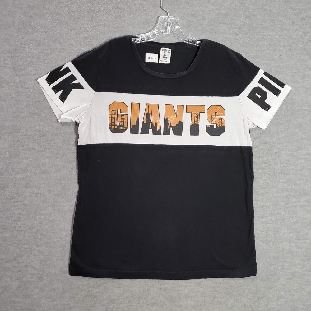 San Francisco Giants Women Top‎ M Black Shirt Logo City Graphic Short Sleeve